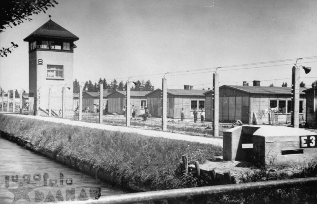Il campo di Dachau dove è stato internato Giulio Giunta