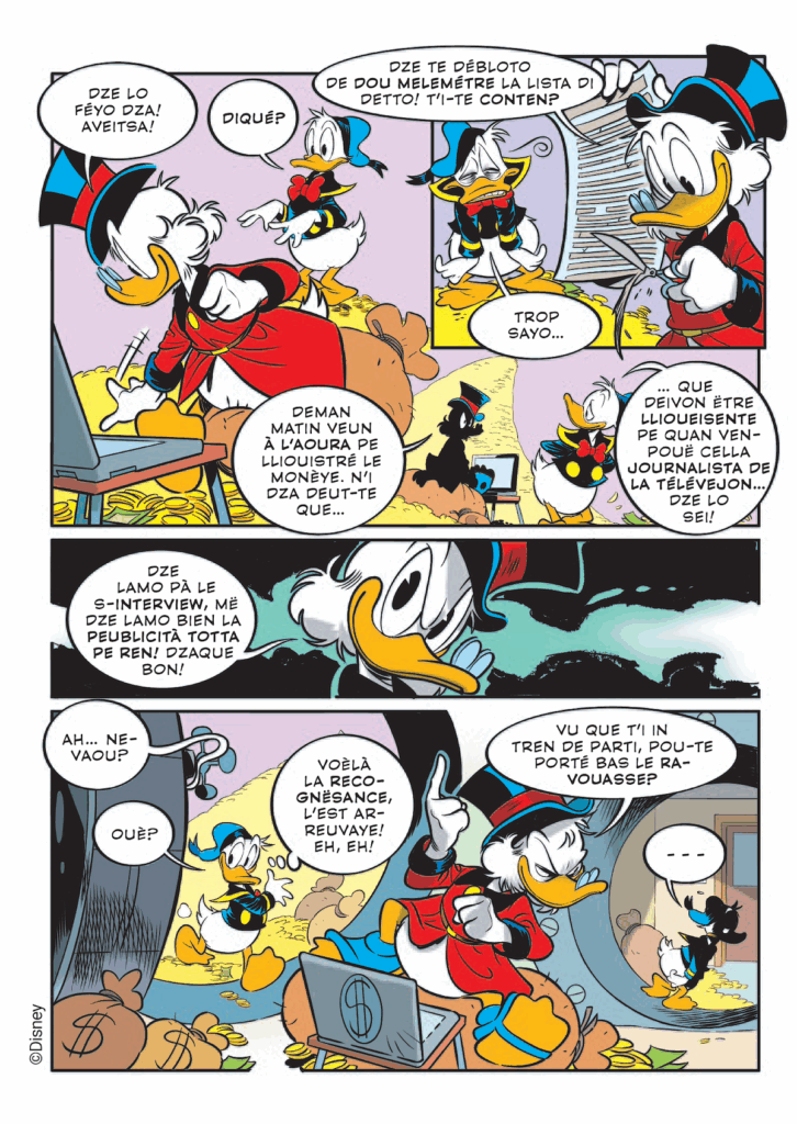 Il numero 3660 di Topolino in patois