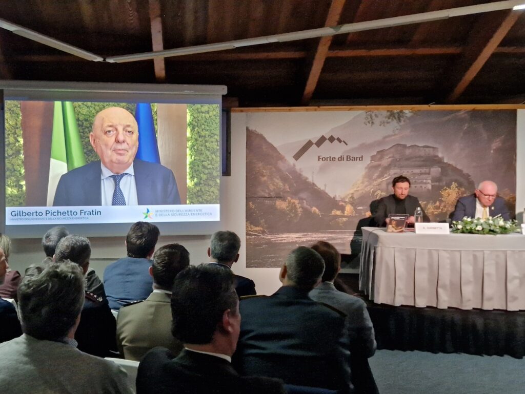 Videomessaggio del Ministro Pichetto Fratin Ventennale Forte di Bard Foto Alice Dufour
