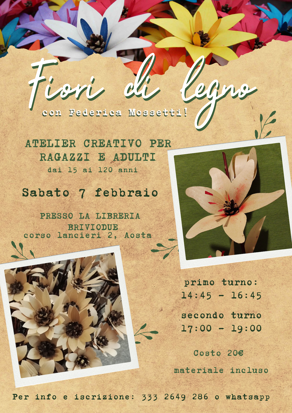 atelier fiori di legno febbraio