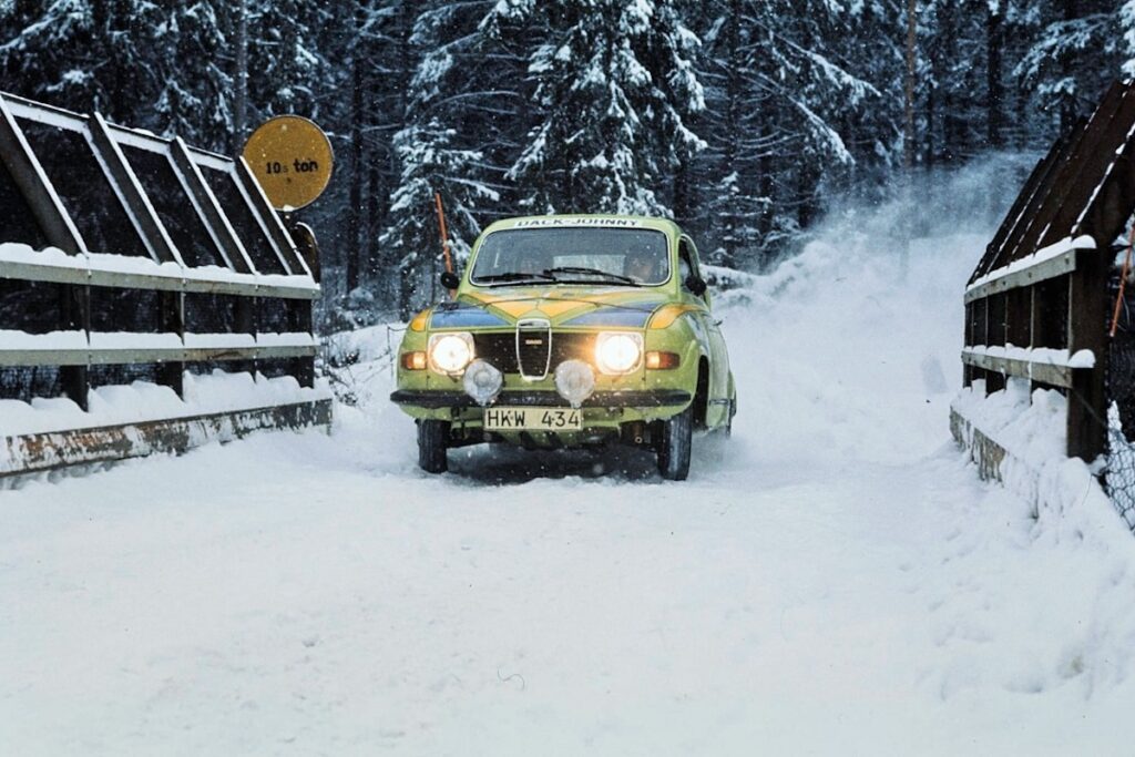 La Saab 96 V4 al Rally di Svezia