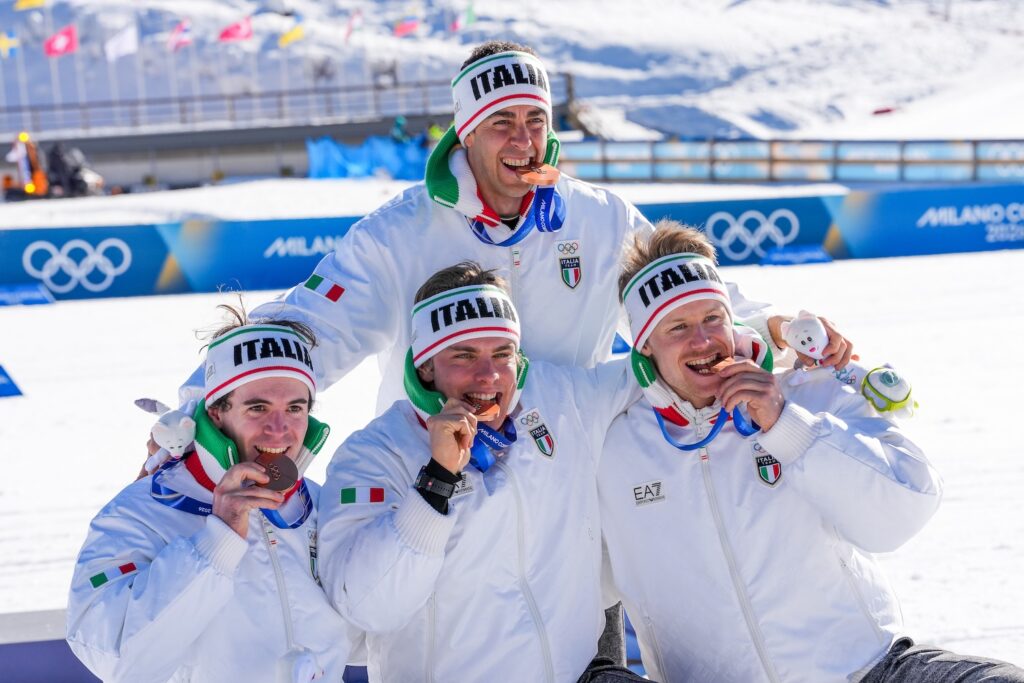 Federico Pellegrino bronzo staffetta Olimpiadi Milano Cortina Pentaphoto