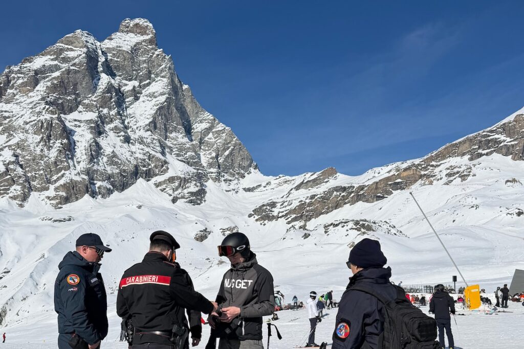 I controlli dei Carabinieri sulle piste di Cervinia