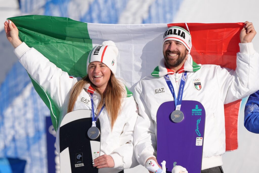 Michela Moioli LorenzoSommariva argento olimpiadi milano cortina photo Marco Tacca Pentaphoto