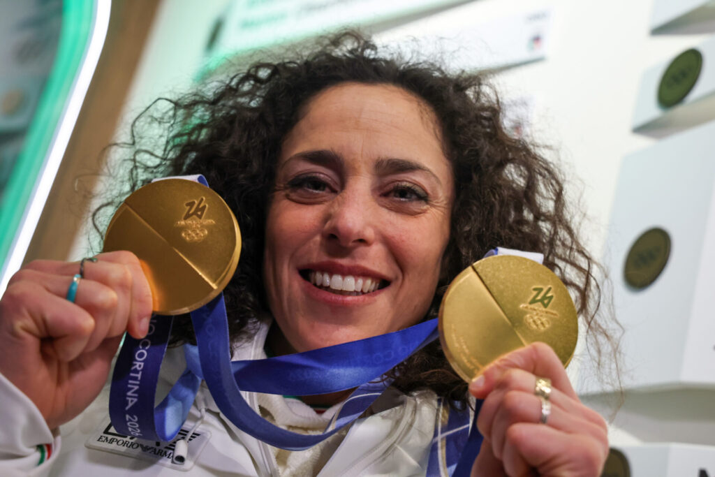Olympics Winter Games Milano Cortina 2026. Cortina D'Ampezzo (ITA) - 15/02/2026 Federica Brignone (ITA) - Gold Medals Photo: Marco Trovati/Pentaphoto