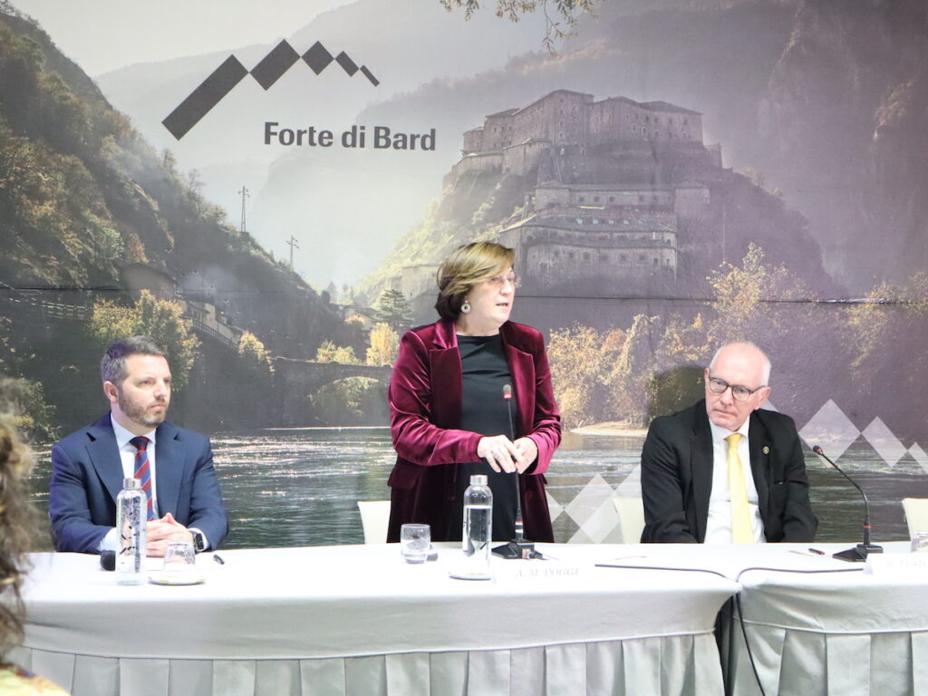 Alex Borinato, Anna Maria Poggi e Renzo Testolin (da sx a dx) - Presentazione Centro unico per la ricerca Foto Alice Dufour