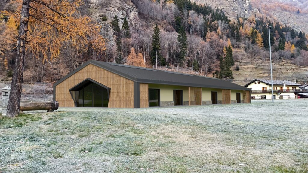 Rendering del progetto in loc. Maën a Valtournenche