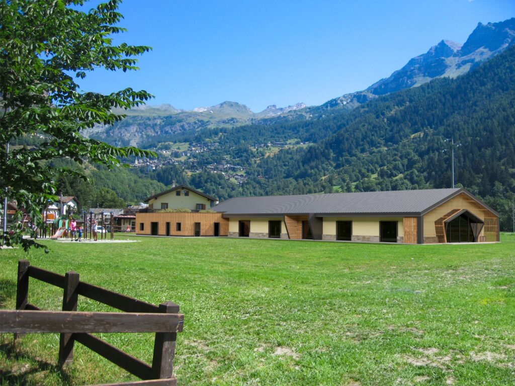 Rendering del progetto in loc. Maën a Valtournenche