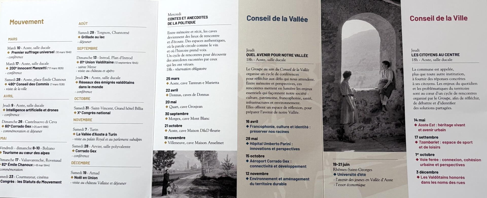 Union Valdôtaine programma eventi