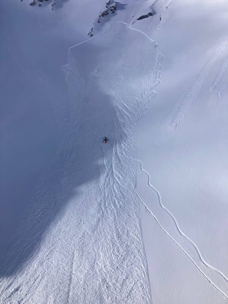 Valanga nei pressi del colle Malatrà