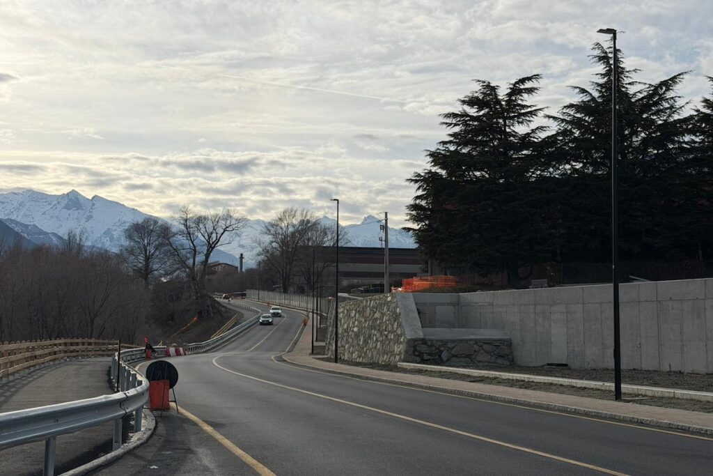 La nuova strada del quartiere Dora, ad Aosta