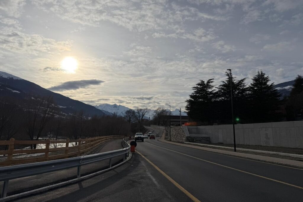 La nuova strada del quartiere Dora, ad Aosta