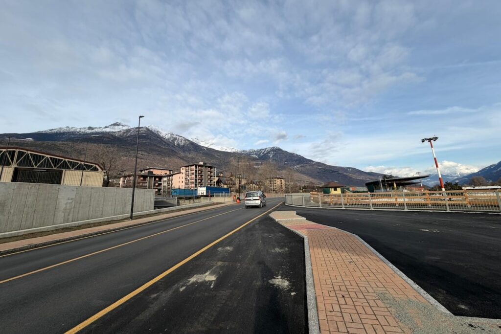 La nuova strada del quartiere Dora, ad Aosta