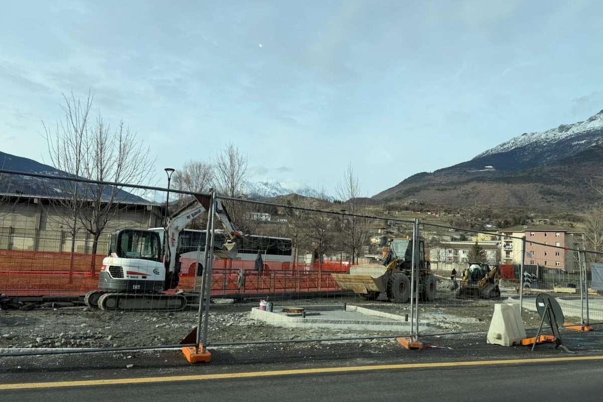 I cantieri della al quartiere Dora, ad Aosta