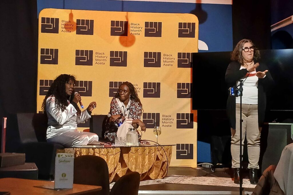 Nogaye Ndiaye, con Ranzie Mensah, ospite della rassegna Black History Month