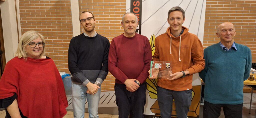 Circolo scacchistico valdostano Da Sinistra Davy Marguerettaz Corrado Yeuillaz Endy Baloire Marino Serrajotto