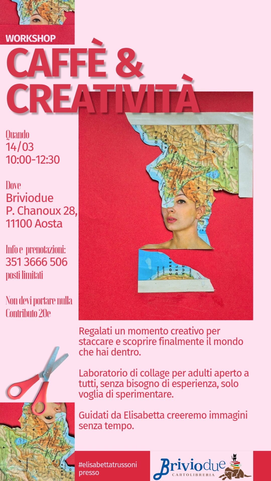 Collage creativo con Elisabetta Trussoni da Briviodue