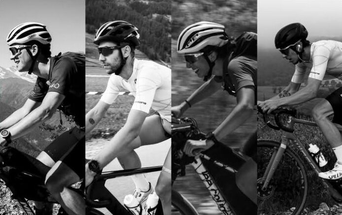 Gli ideatori del Dahu trail Martino Basilisco Fabrizio Donelli Gala Giannini e Pietro Rusconi