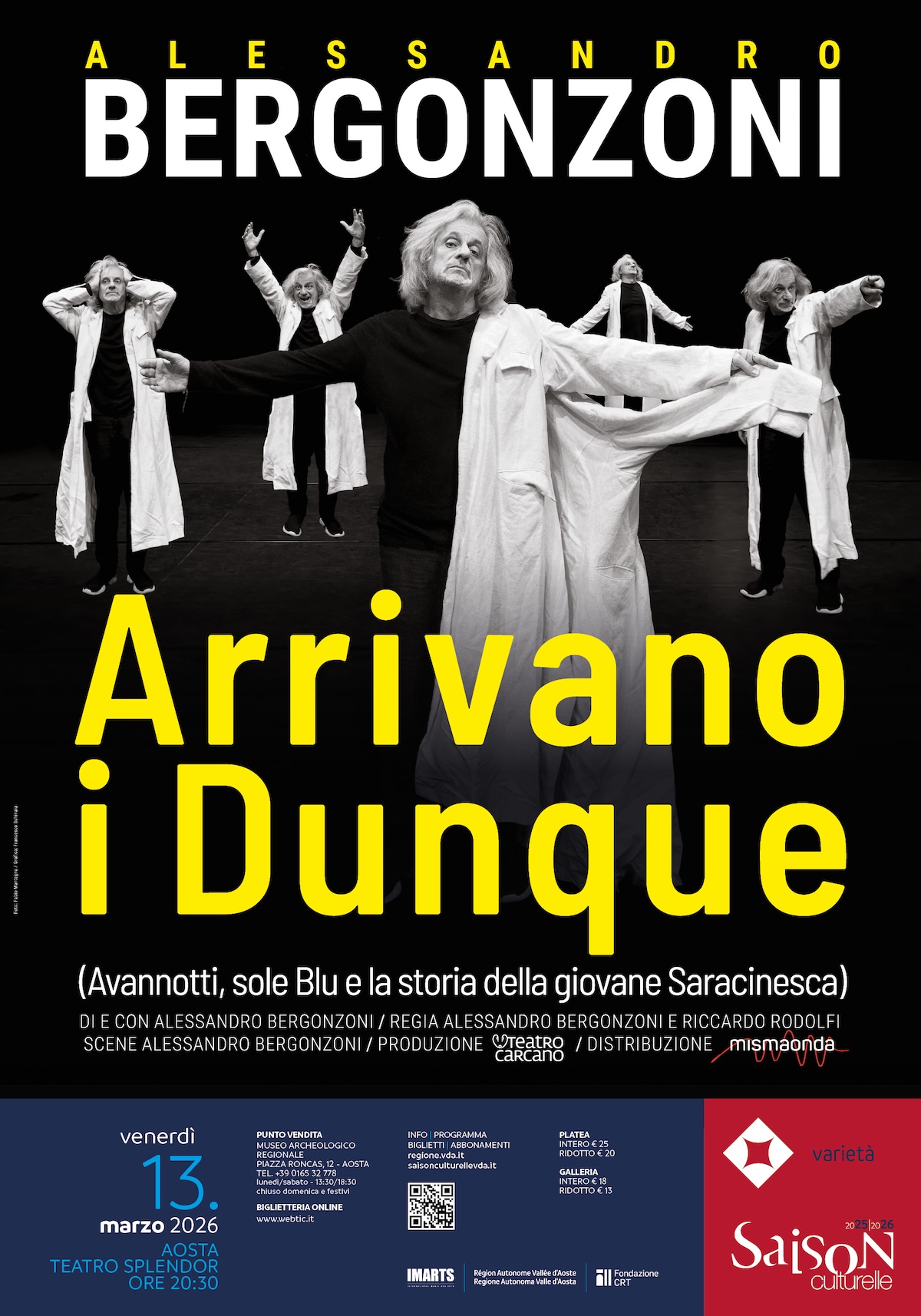 LOCANDINA ARRIVANO I DUNQUE -Bergonzoni