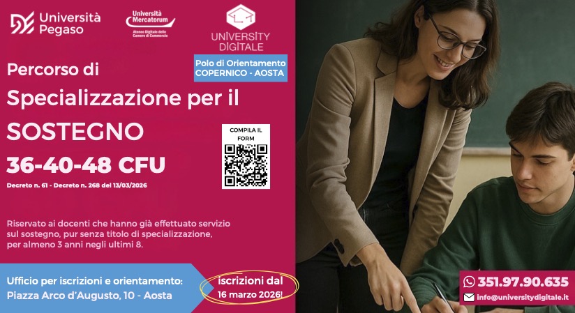 PERCORSI SOSTEGNO PUBLIREDAZIONALE ( x px) Aostasera