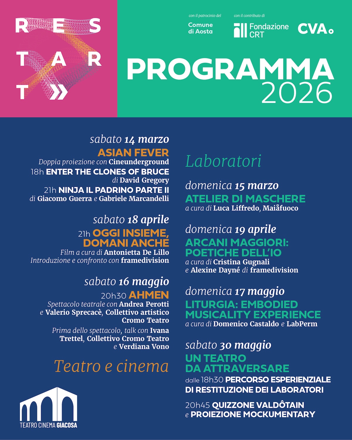 Programma completo Giacosa Restart