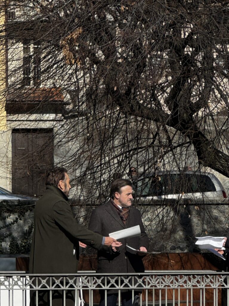 Riprese Rocco Schiavone zona cattedrale di aosta