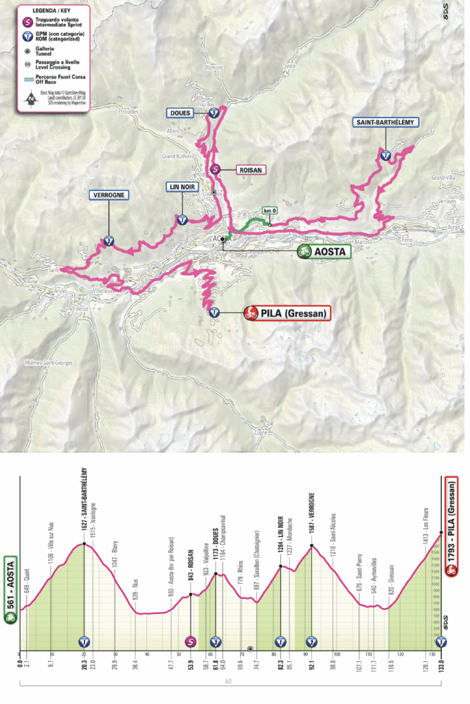 Aosta Pila tappa Giro d Italia