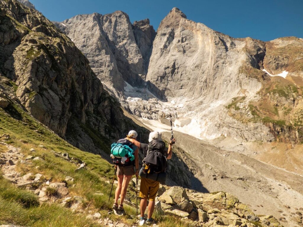 In fronte al massiccio del Vignemale durante l