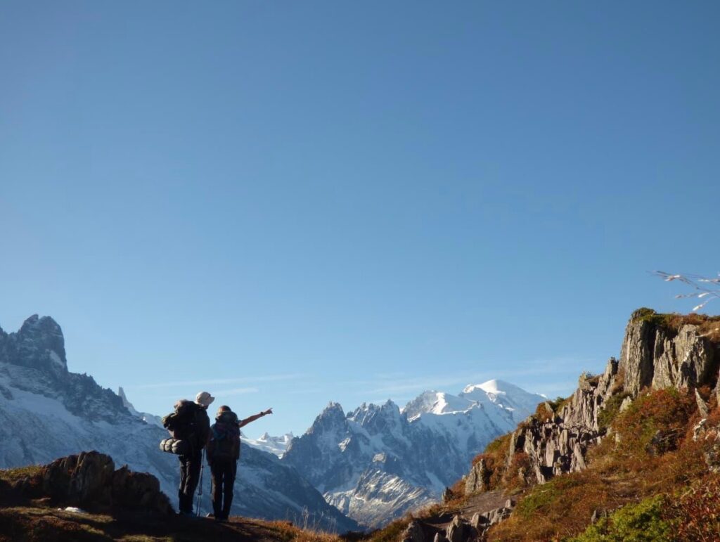 Julien e Francesca in montagna
