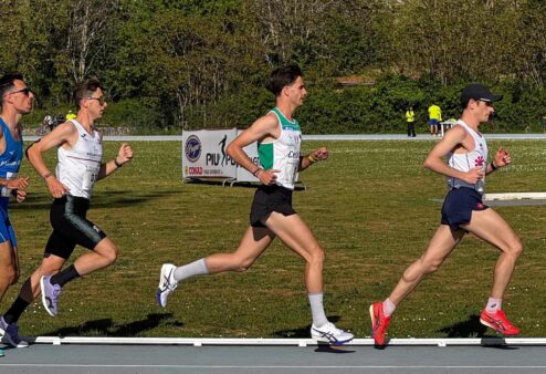 Lorenzo Brunier ai piedi del podio agli Italiani dei 10.000 su pista