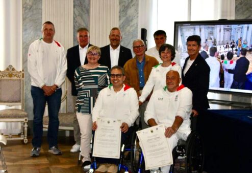Consegnate ad Aosta le pergamene agli atleti paralimpici del curling