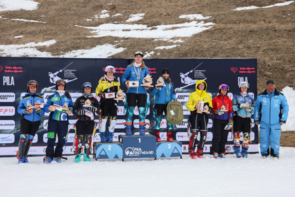Campionati Italiani Children, Pila (ITA), //, podio slalom Ragazzi, photo credit: Emma Paillex