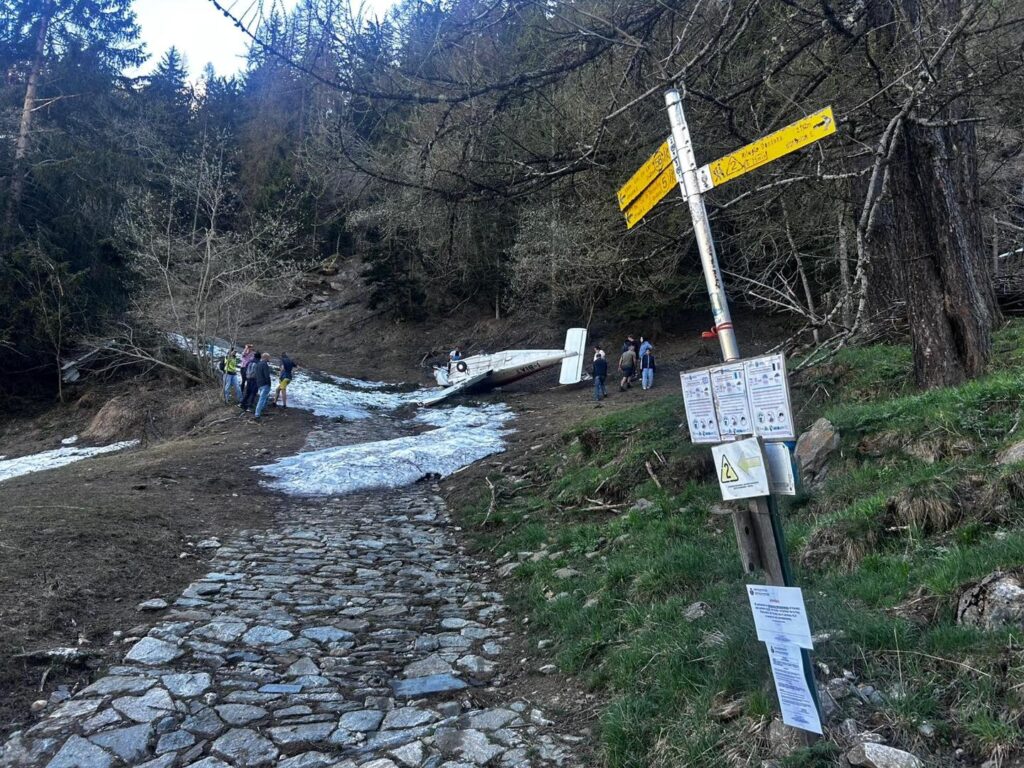 Ultraleggero caduto a Champorcher
