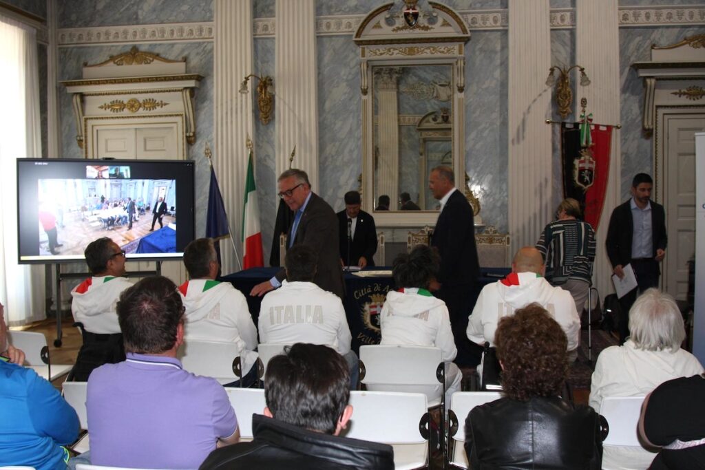 La delegazione valdostana del Comitato Italiano Paralimpico e gli atleti del weelchair curling