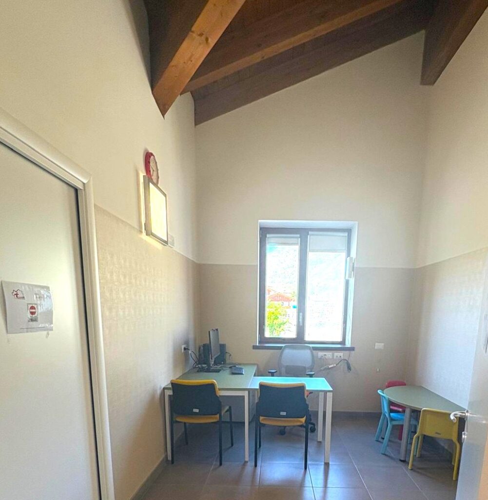 uno degli spazi dell'ambulatorio autismo al CEA di Gressan