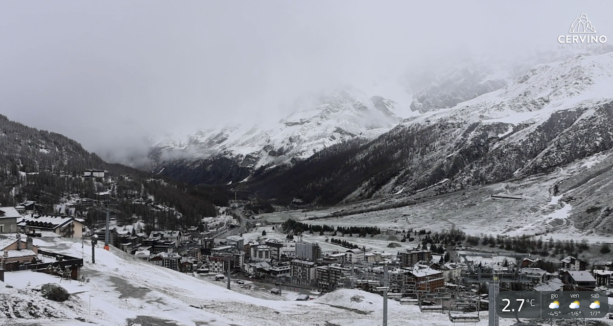 Cervino ski paradise webcam