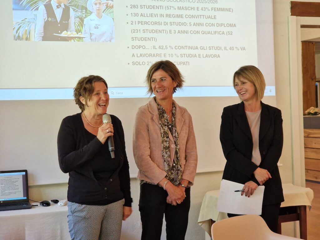 Due ex allieve Marcella Colliard e Michela Barmasse (da sx a dx) École Hôtelière de la Vallée d
