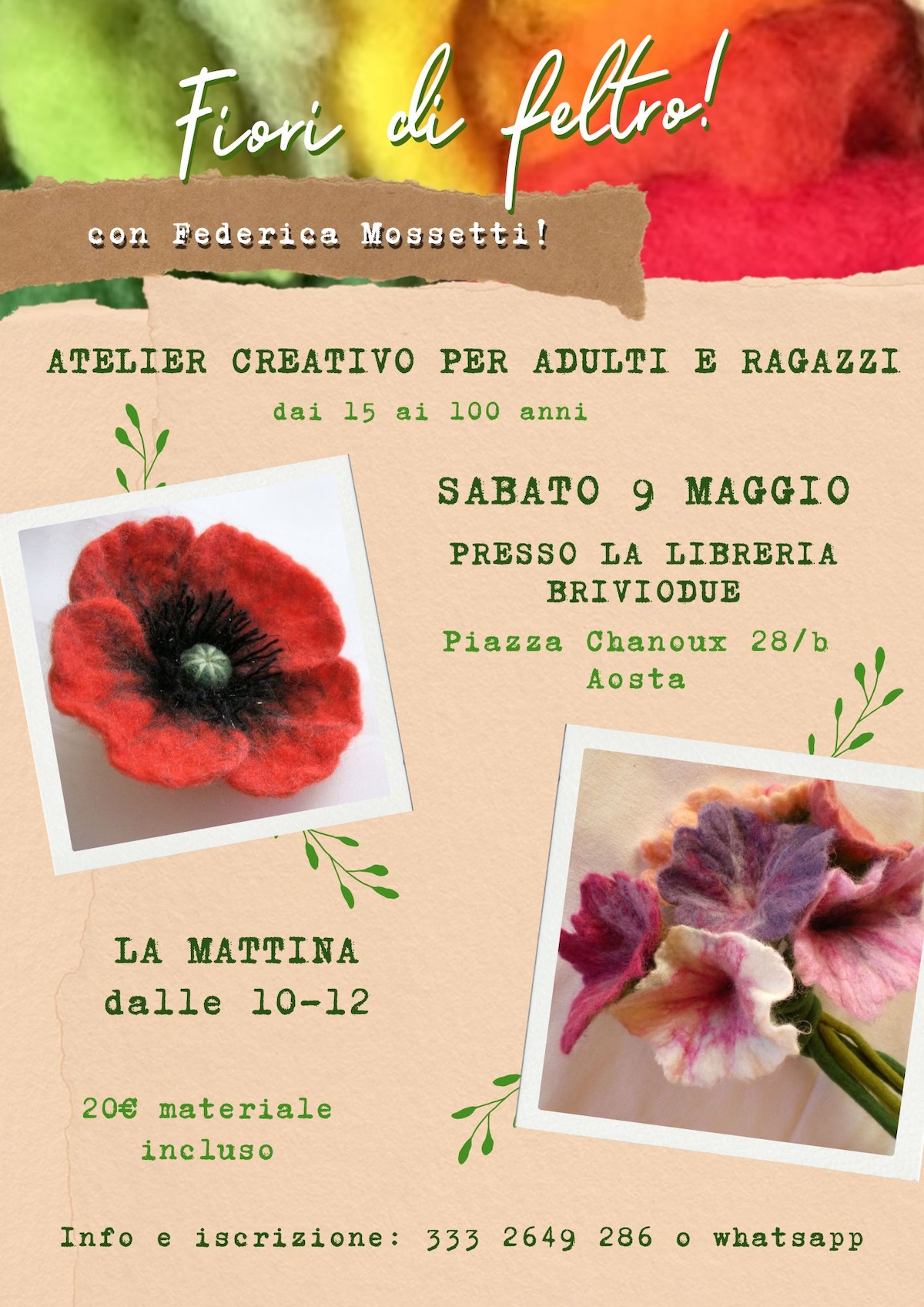 Laboratorio Brivio - Fiori di feltro
