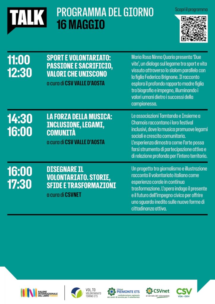 Il programma dei Csv al Salone del libro di Torino
