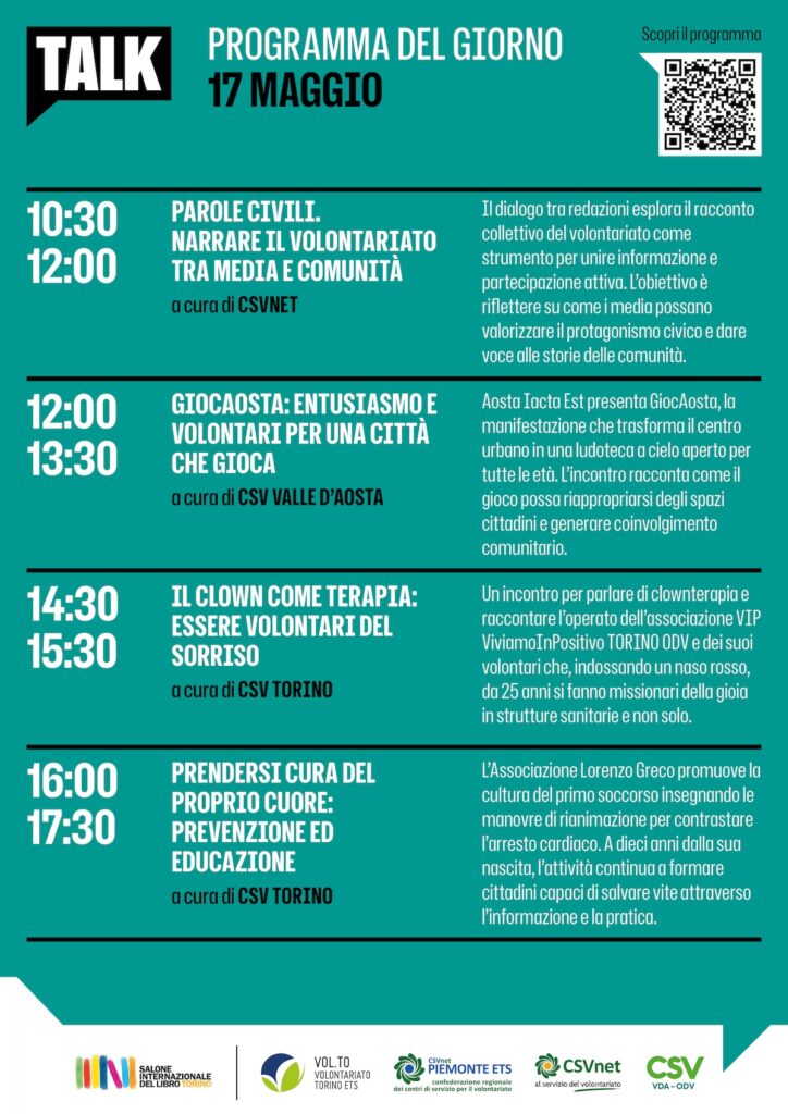 Il programma dei Csv al Salone del libro di Torino