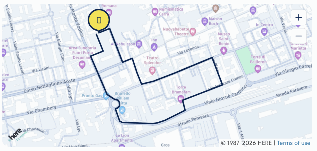 Percorso Wings for Life World Run Aosta