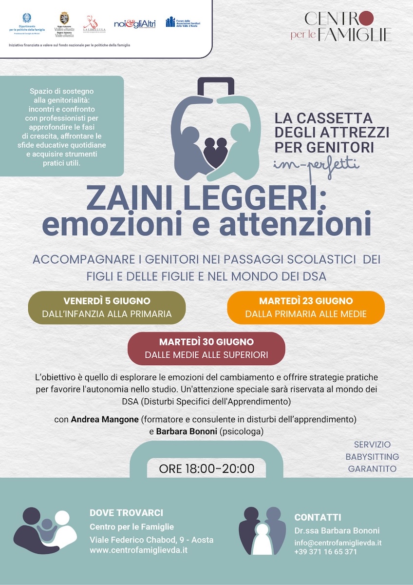 zaini leggeri mangone - Centro per le famiglie