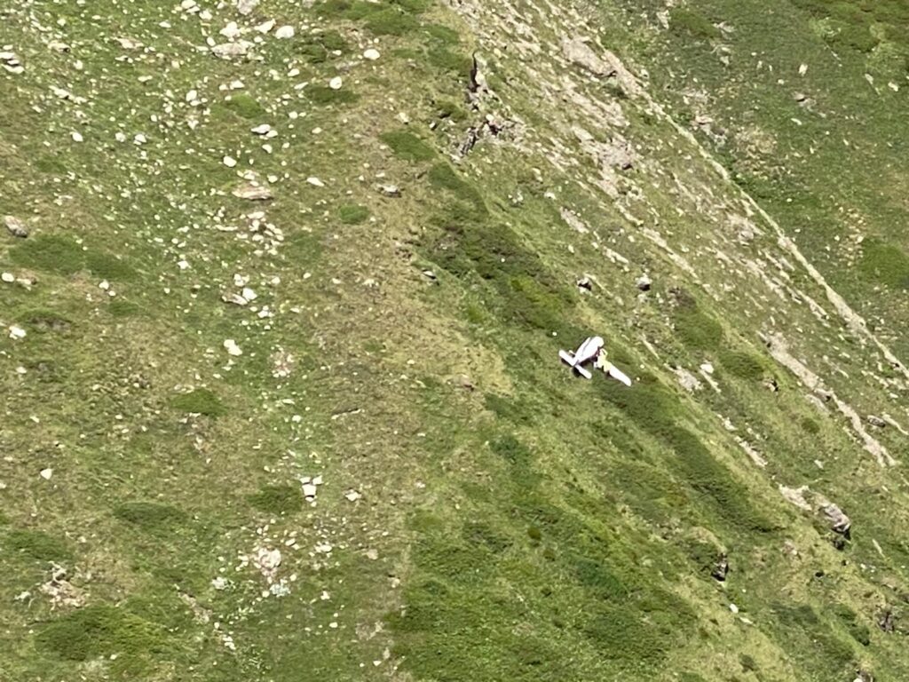 Aereo precipitato zona Frassati