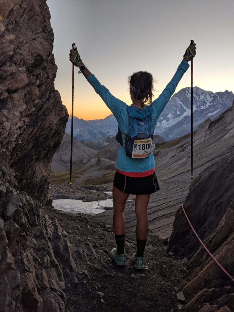 Amy Sproston durante il suo Tor des Géants