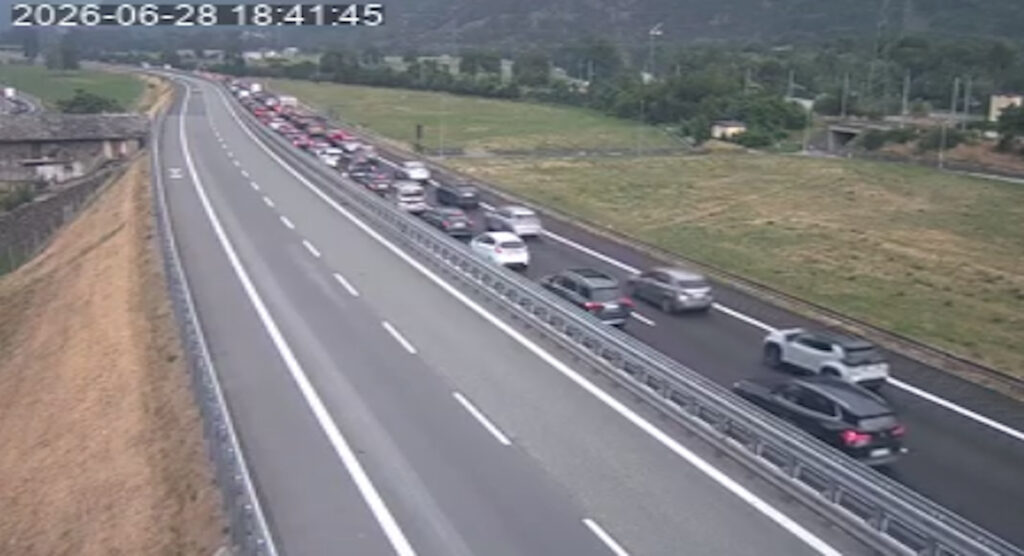 La A5 all'altezza di Verrès