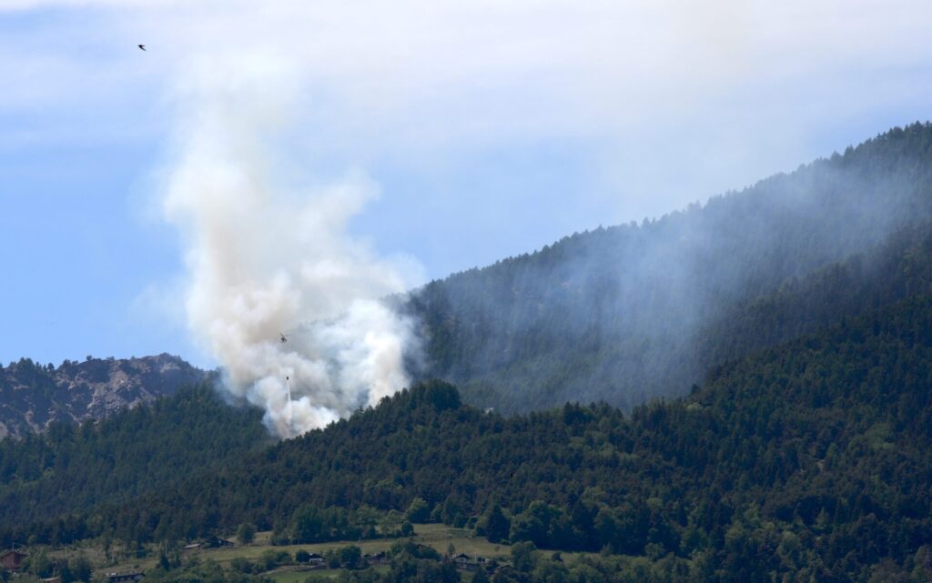 Incendio sopra Sarre
