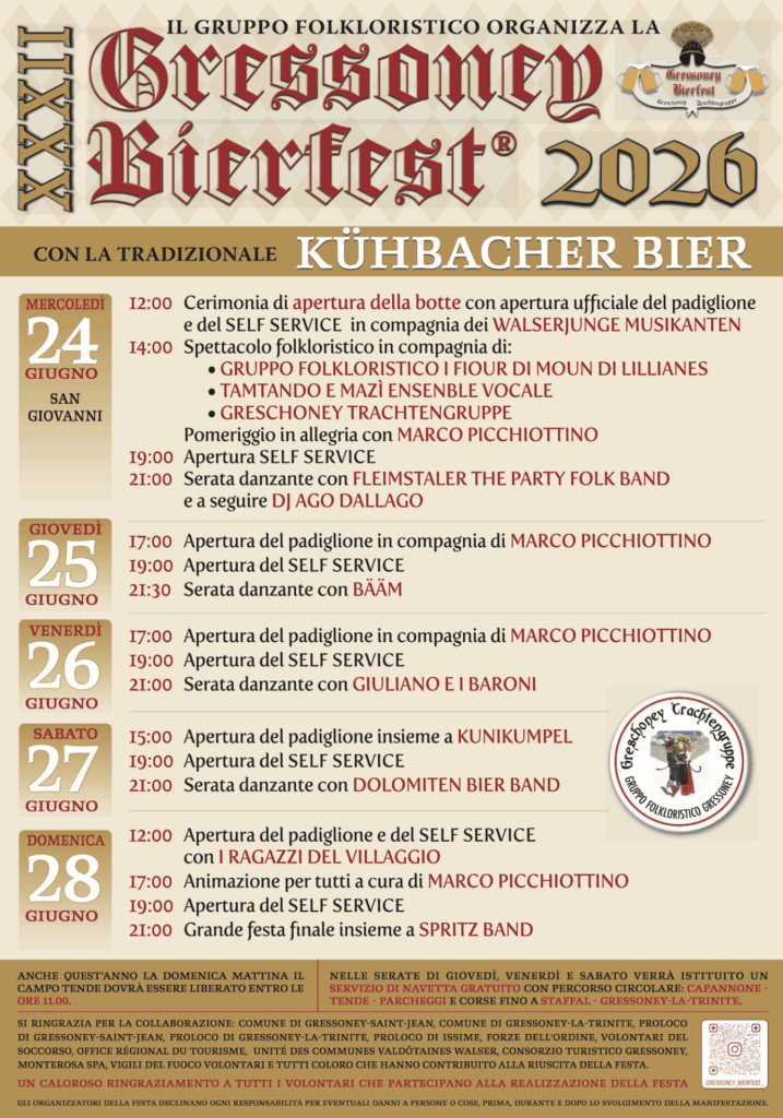 MANIFESTO FESTA BIRRA Gressoney Bierfest 2026