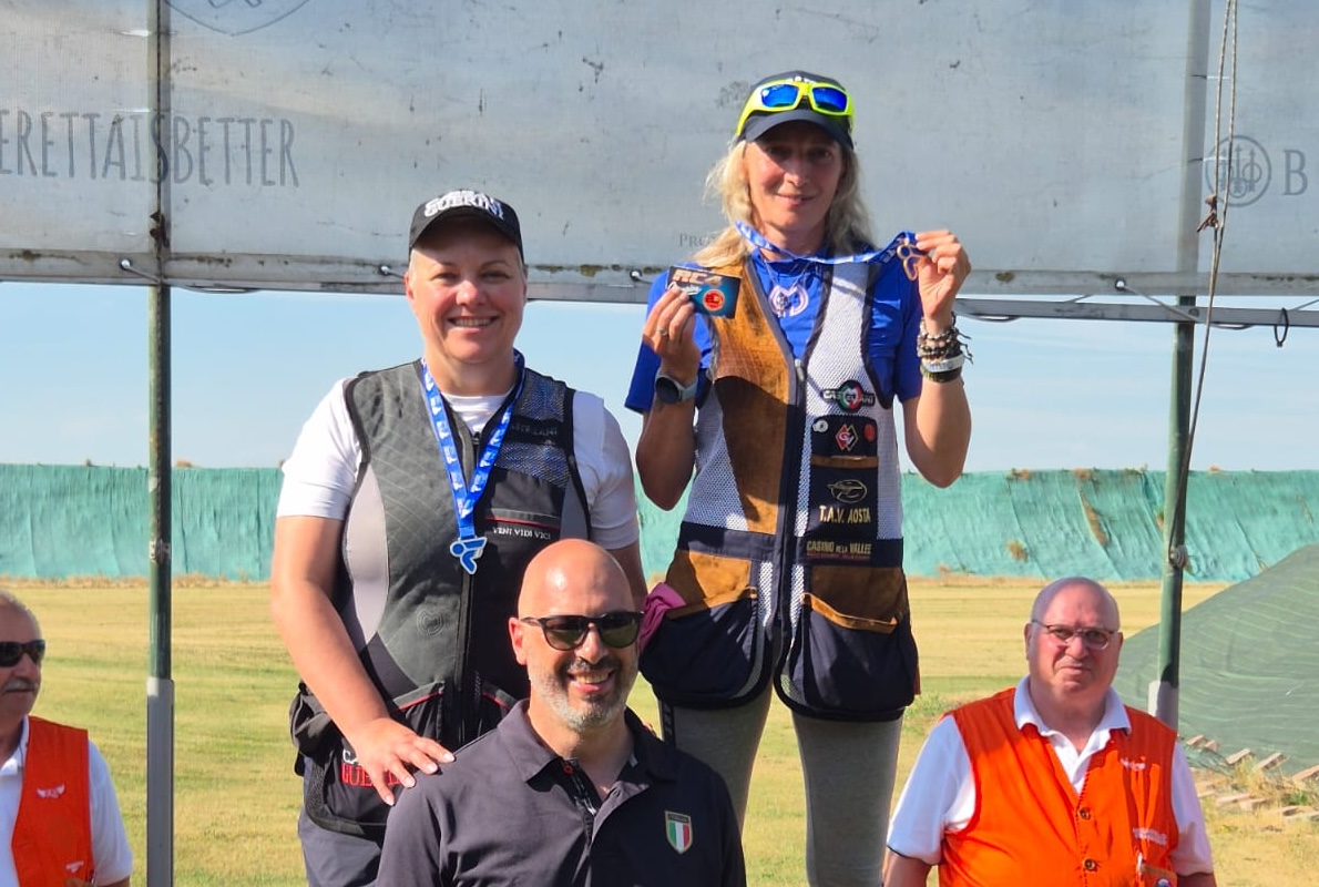 Il podio Lady del tiro a volo di Racconigi: Stefania Oliva e Bianca Revello