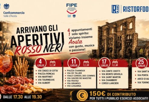 Aperitivi Rosso Neri: quattro serate per vivere Aosta con gusto, musica e passione