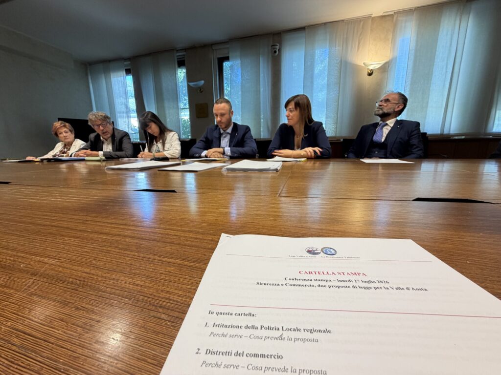 Conferenza stampa Lega Vda e La Renaissance